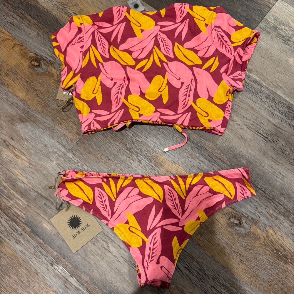 Aloe Aloe Pink and Yellow  Bikini Set - Picture 2 of 3